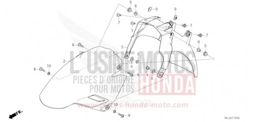 FRONT FENDER GL1800BDR de 2024